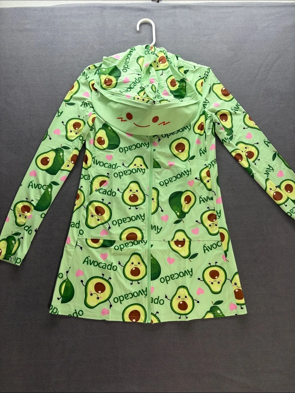 Kids Light Green Avocado Hooded Swim Coverup